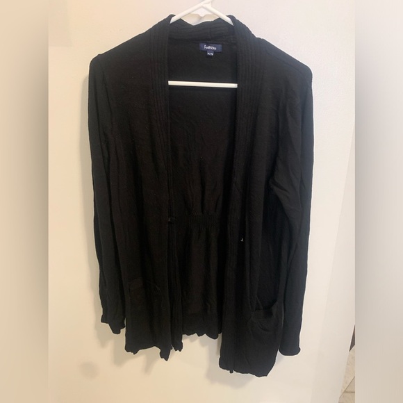Reitmans Black Ribbed Knit Open Front Cardigan - XL/TG - Picture 6 of 10
